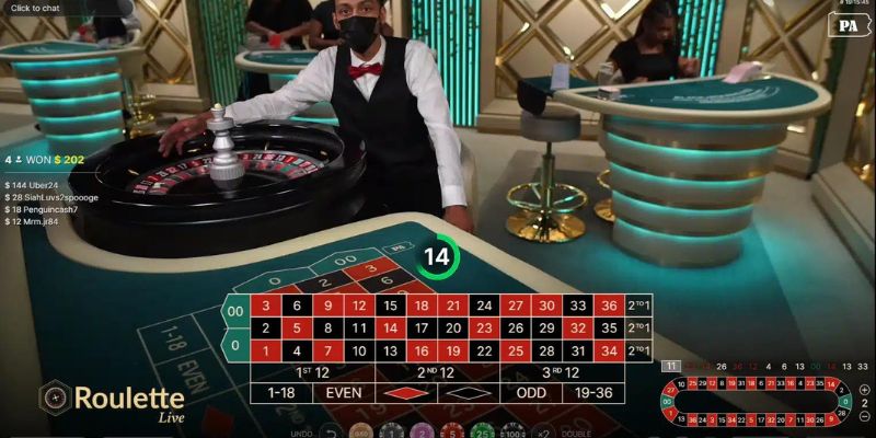 Roulette sử dụng công cụ chính là vòng quay và quả bóng